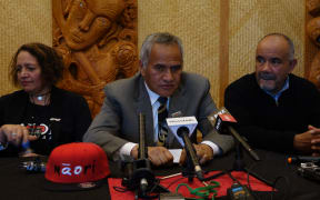 Left to right: Marama Fox, Tukoroirangi Morgan, Te Ururoa Flavell
