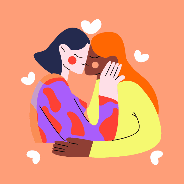 Couple, love, illustration.