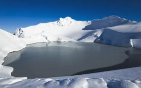 Mt Ruapehu crater lake, Tongariro National Park.