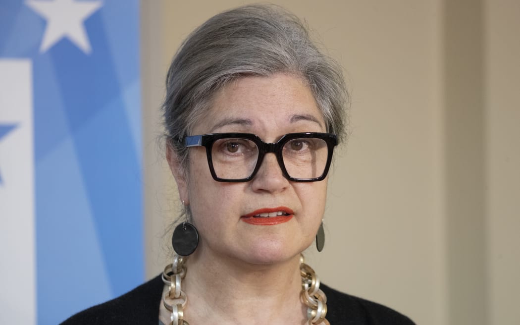 National list MP Harete Hipango during her caucus standup at Parliament, Wellington, 16 November, 2021.
