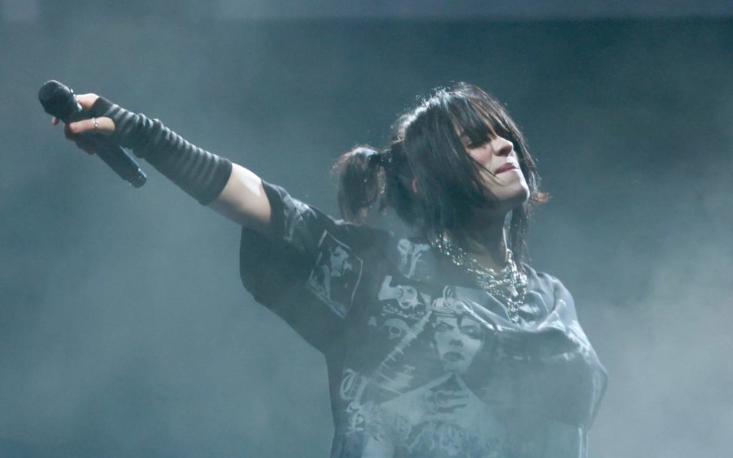 Billie Eilish performs at the 2022 Glastonbury festival