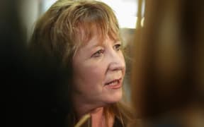 Minister for Broadcasting, Clare Curran answers questions from journalists