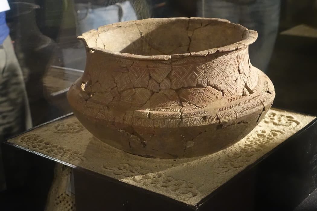 Some of the complete pots that have been unearthed at the Teouma cemetery.