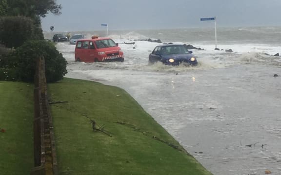 The Thames Coast Rd in the Coromandel on Friday morning.