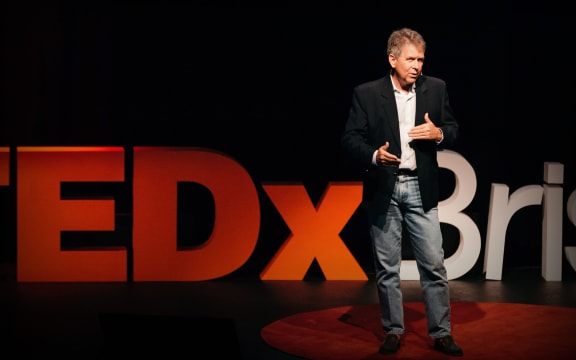 Dr George Blair-West speaking at Tedx Brisbane in 2017