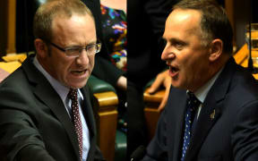 Labour leader Andrew Little (left) and Prime Minister John Key (right)
