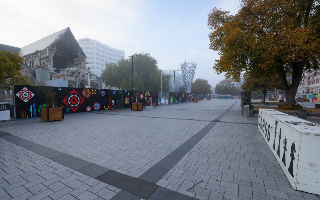 Christchurch on the morning of 26 March, on the first day of the nationwide Covid-19 lockdown.