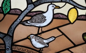 Stained glass designed by Nigel Brown