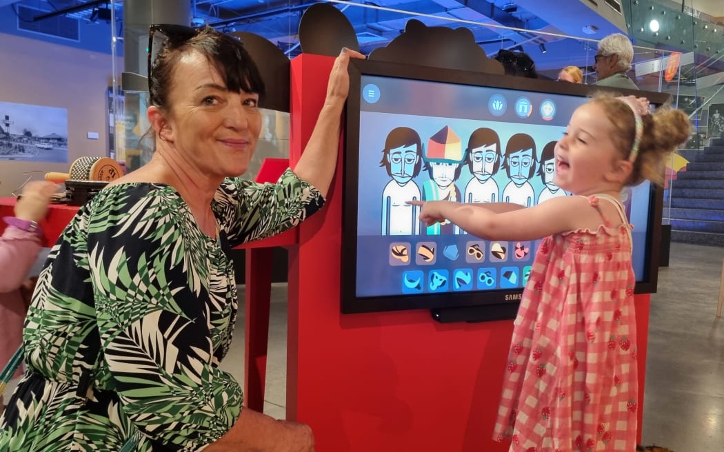 Emma Eliason brought along Isabella to show her what life was like back in the day.
