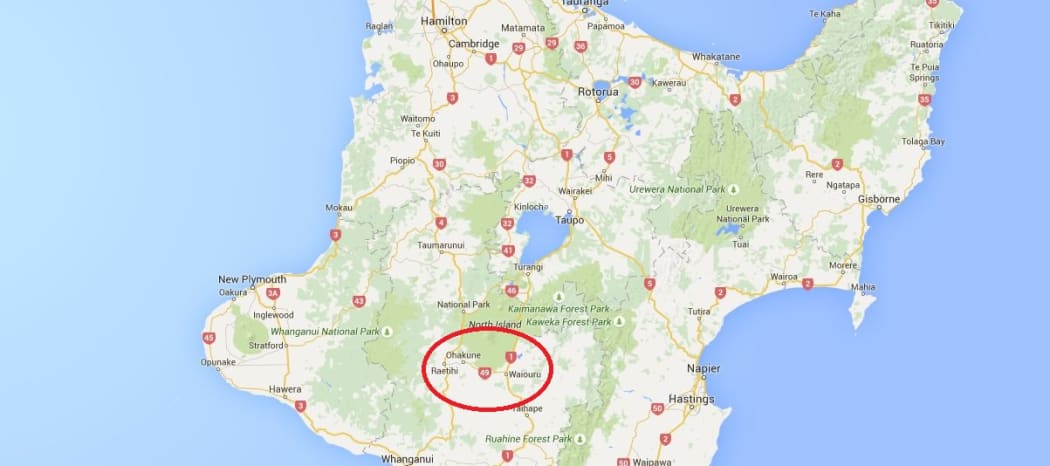 Map of central North Island