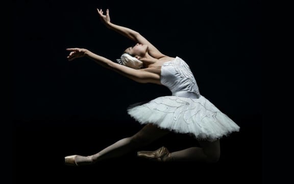 A dancer in the 2024 Royal New Zealand Ballet production of Swan Lake