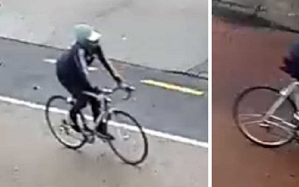 A police CCTV image of the Grey Lynn cyclist who suffered serious injuries on 4 May 2023.
