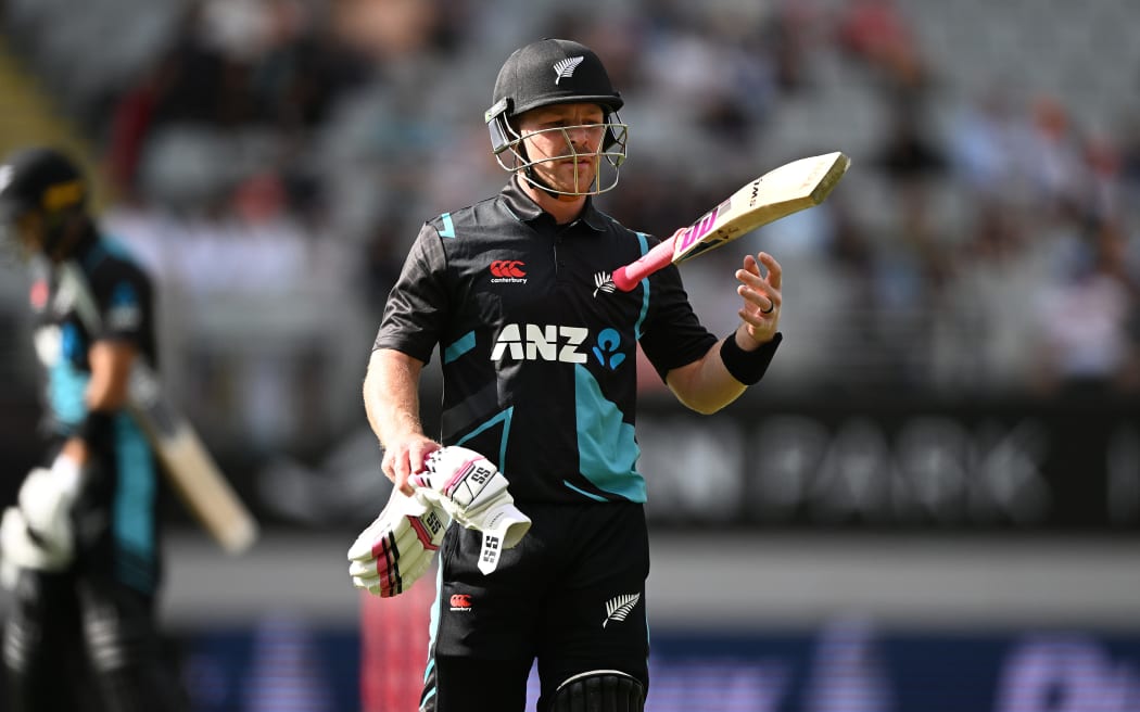 Black Cap Tim Seifert is dismissed against Sri Lanka in 2023.