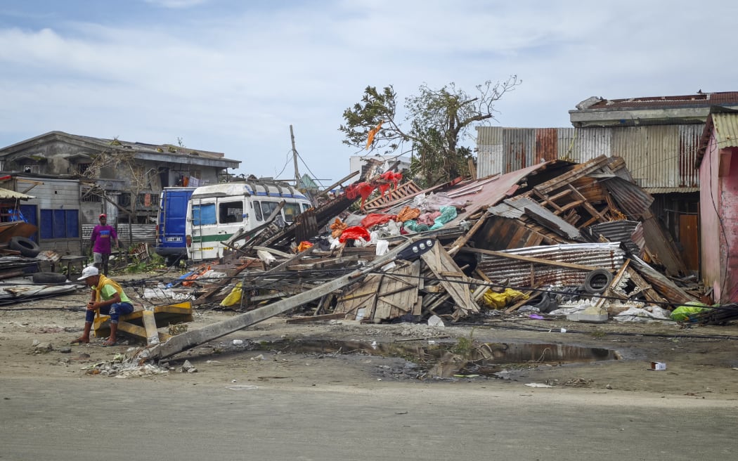 A general view of the city of Toamasina, on the east coast of Madagascar, struck by Tropical Cyclone Gezani on February 11, 2026. (Photo by Tsiky Sikonina / AFP)