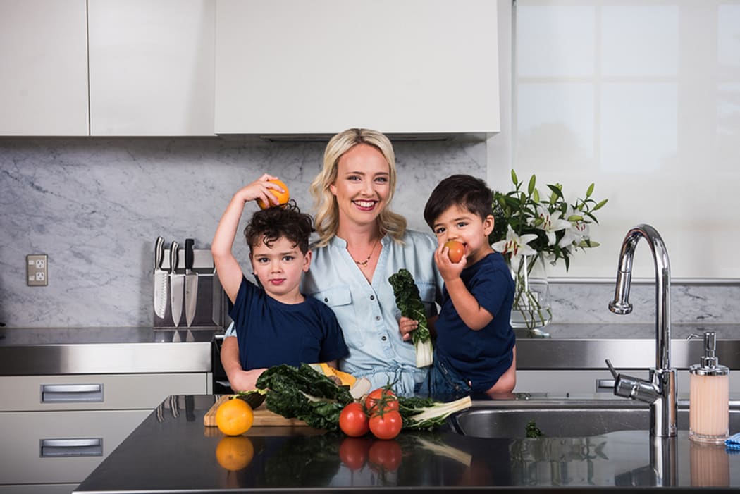 Julie Bhosale and her children