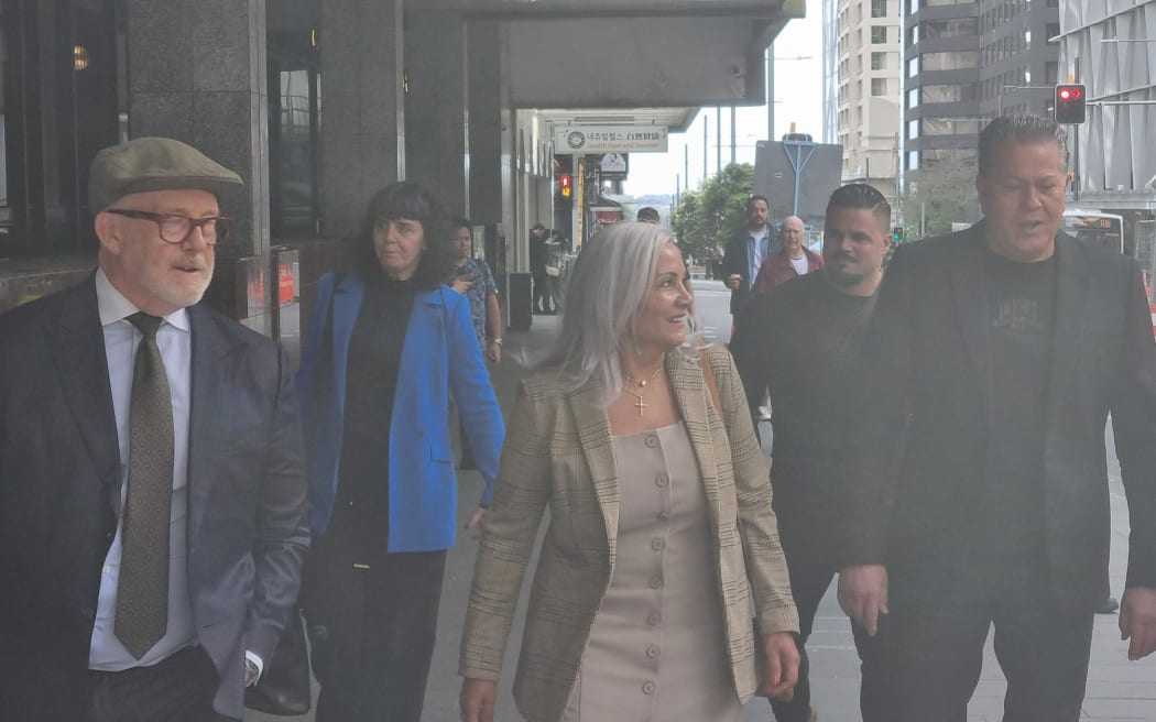 Brian Tamaki arrives at the Auckland District Court on 4 November 2024, where he faces multiple charges after attending three protests against lockdowns and vaccine mandates.