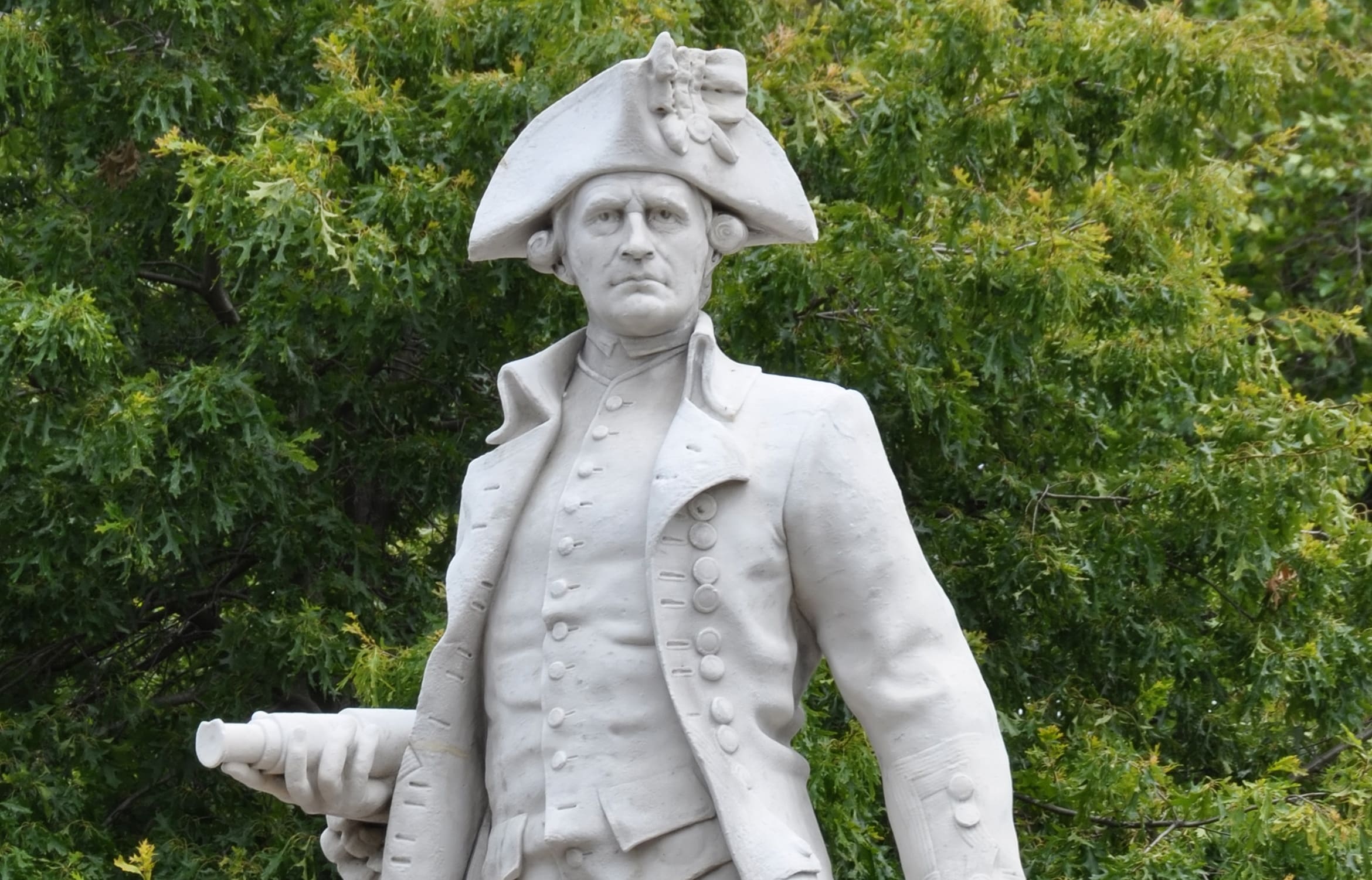 Statue of Captain James Cook in Christchurch.
