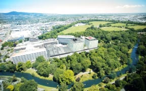 An artist's impression of the Christchurch Hospital campus.
