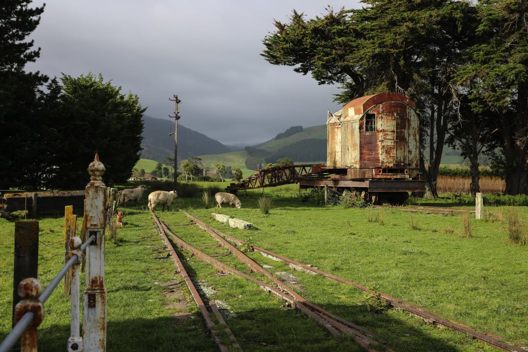 The remnants of the original Tokomaru train station.
