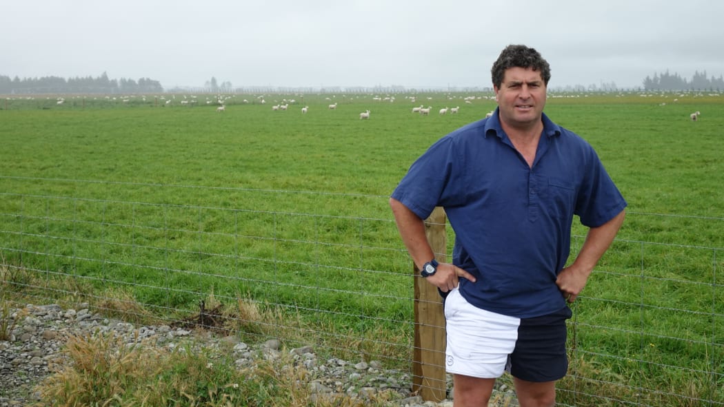 Rodney Booth on his Hororata farm.