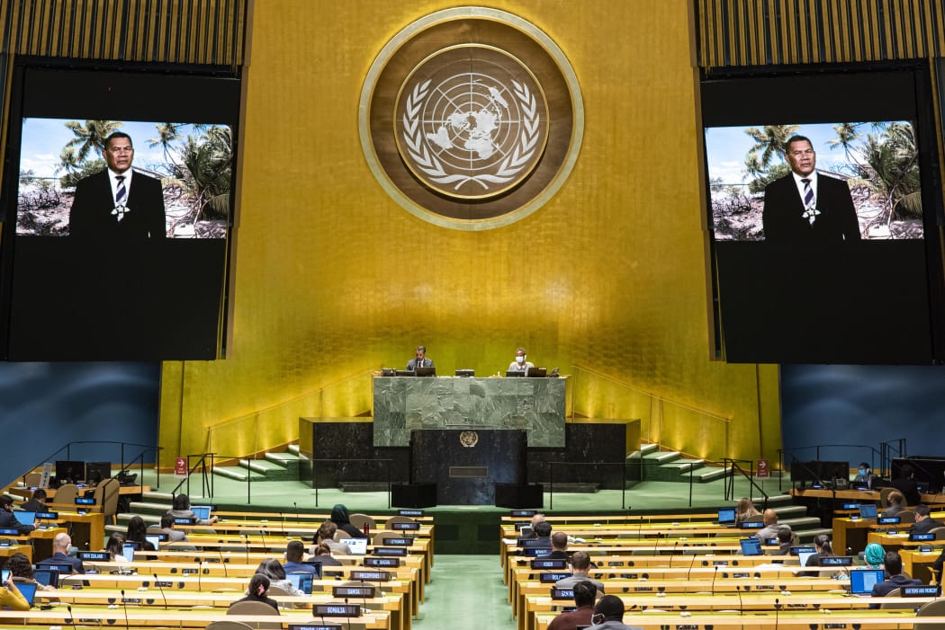 Kausea Natano, Prime Minister, Tuvalu, addresses the General Assembly 75th session: General Debate