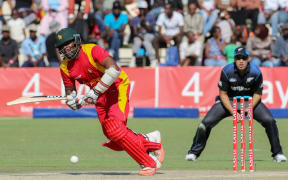 Zealand's Ross Taylor looks on during the first game in a series of three One Day International (ODI) cricket matches between Zimbabwe and New Zealand in Harare.