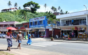 The main street in Savusavu town.