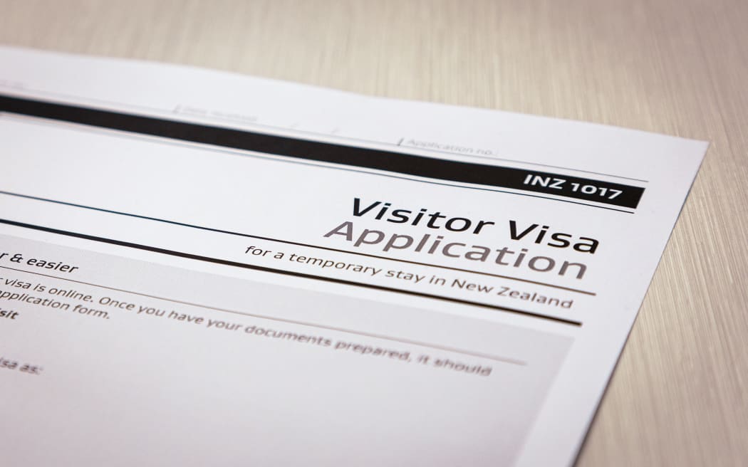 Immigration New Zealand visa application form, visitor visa.
