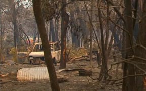 The aftermath of the bushfire near Deepwater.