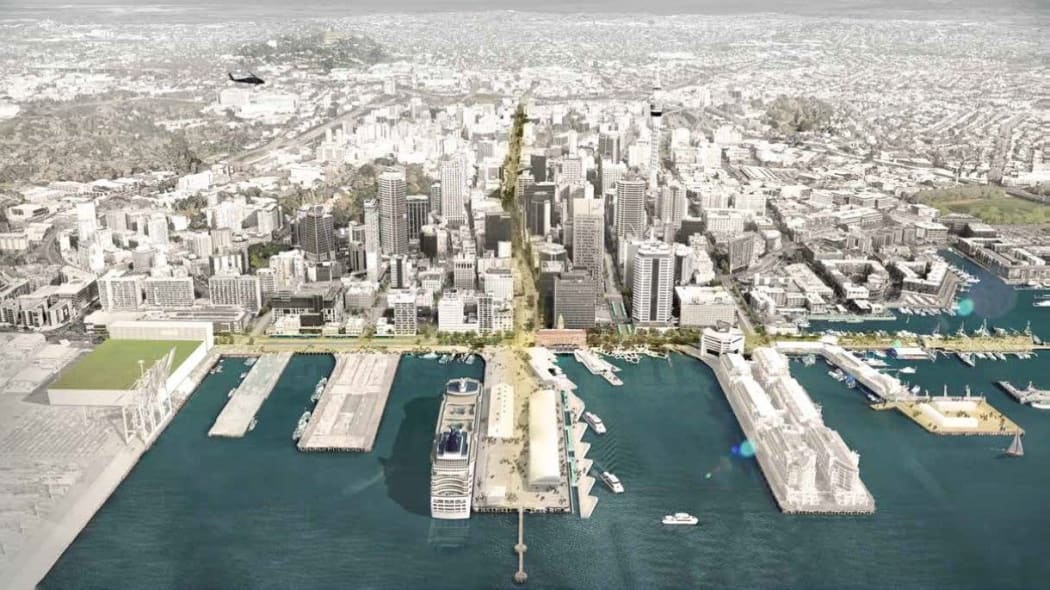 Auckland city aerial