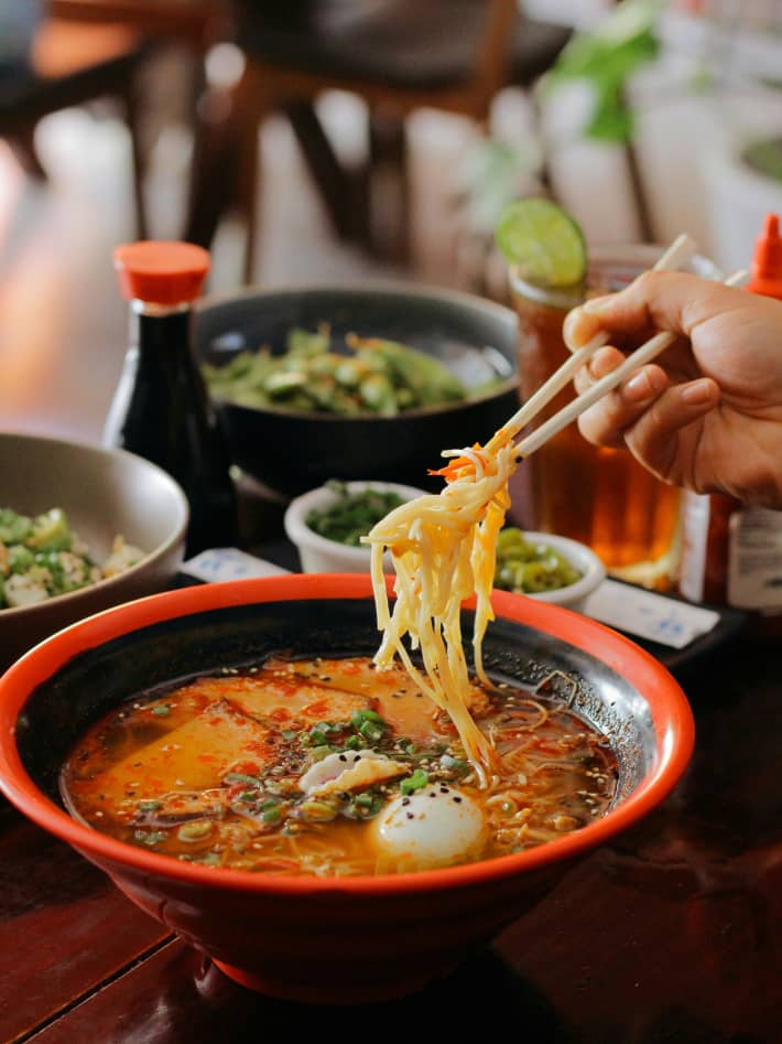 Before it was called ramen, thin Chinese wheat noodles in soup were called chūka soba (literally, Chinese noodles).