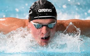 Lewis Clareburt of New Zealand competes in the Men's 200m Individual Medley during the 2022 Birmingham Commonwealth Games.