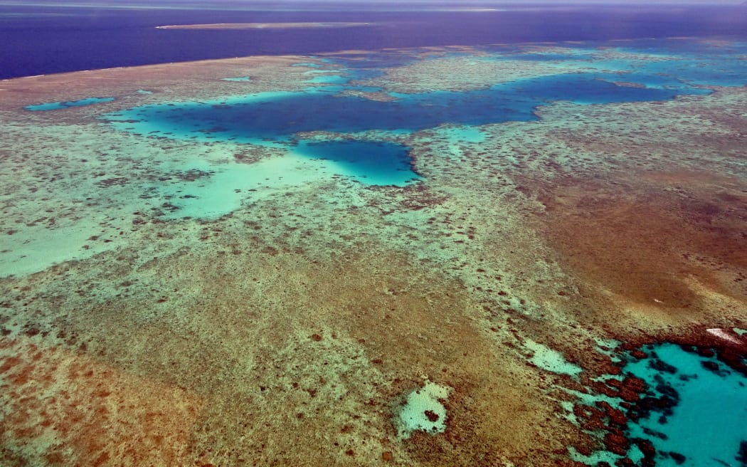 Landscape of the Great Barrier Reef in the Coral Sea off the coast of Queensland, Australia, 2018.

A three-year marine heat wave extended from June 2014 to May 2017,