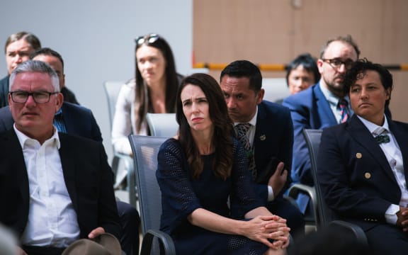 Prime Minister Jacinda Ardern and members of the Labour Māori caucus at the Hihiaua Centre in Whangārei on 5 February, 2021.