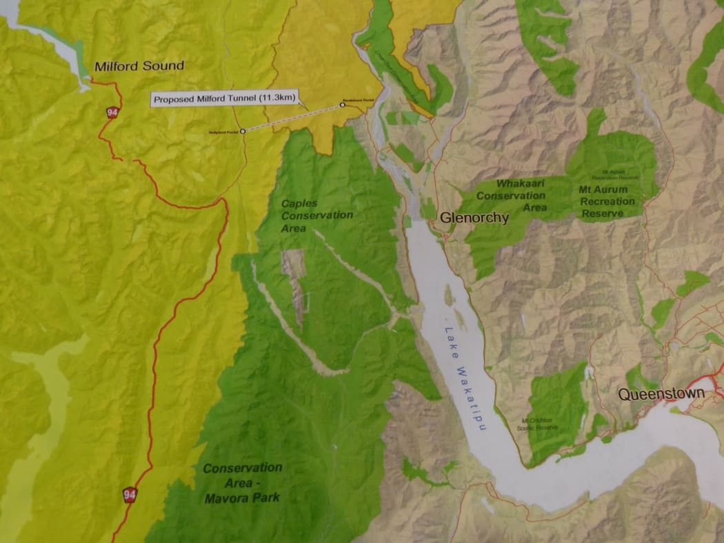 The proposed route of the tunnel.