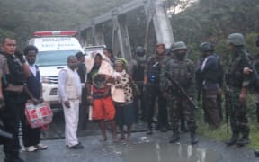 Indonesian security forces searching villages in Puncak Jaya regency for members of the West Papua Liberation Army, October 2018.