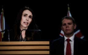 Prime Minister Jacinda Ardern attended a separate conference with Chris Hipkins after David Clark announced he was stepping down as minister of health.
