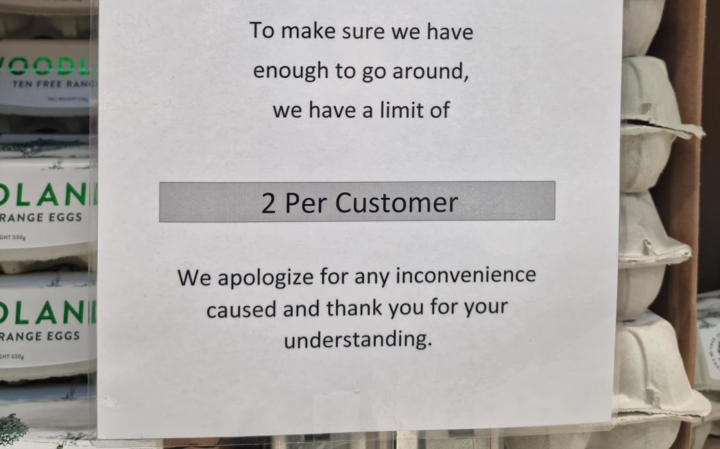 PAK'NSAVE in Christchurch is limiting the number of eggs customers can buy as an egg shortage affects supply.
