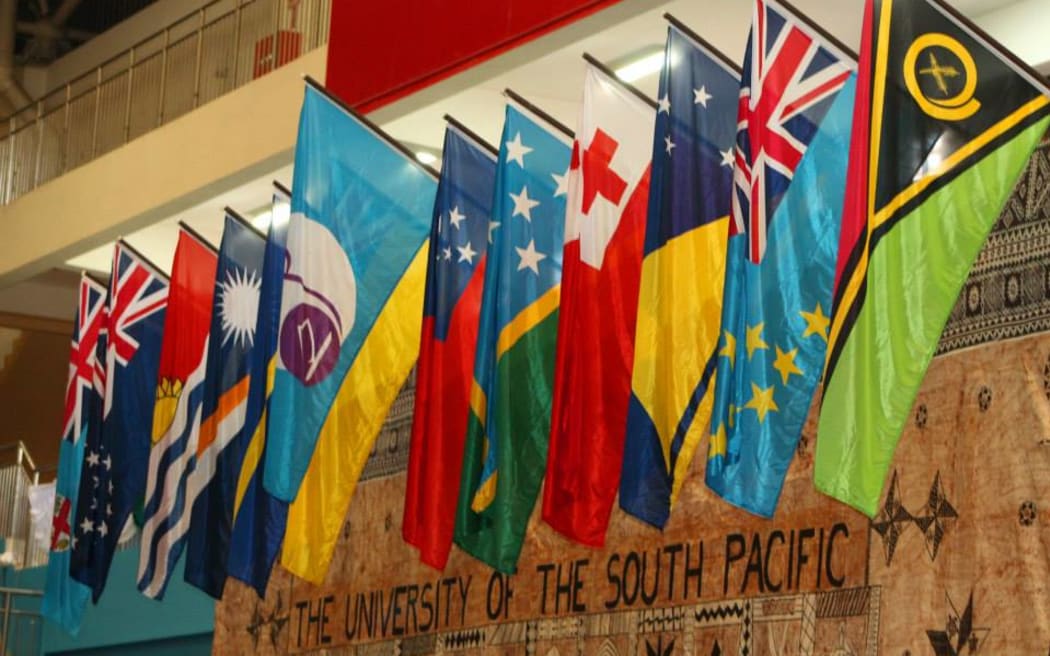 Flags representing the nations of the USP