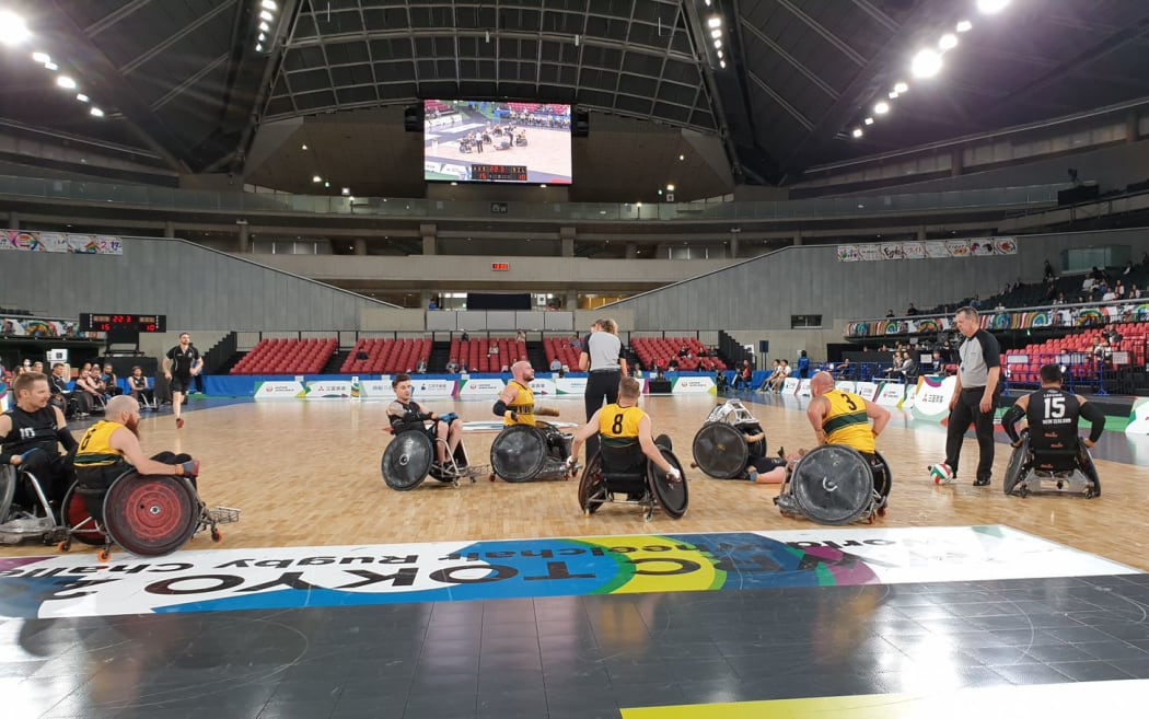 The Wheel Blacks playing Australia in Tokyo.