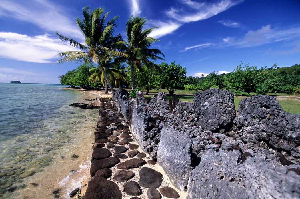 Taputapuatea marae on Raiatea in French Polynesia