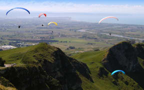 Paragliding from Te Mata Peak in Havelock North