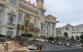 Grand Mariana Hotel and Casino under construction on Saipan