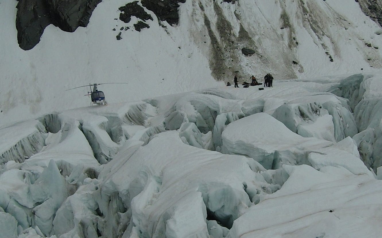 A recovery team made it onto Fox Glacier during a break in the weather on 25 November 2015.