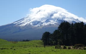 Snow on Mt Taranaki - 20 January 2017