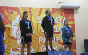 Weightlifter Kanah Andrews-Nahu won New Zealand's first gold medals of the 2019 Pacific Games.