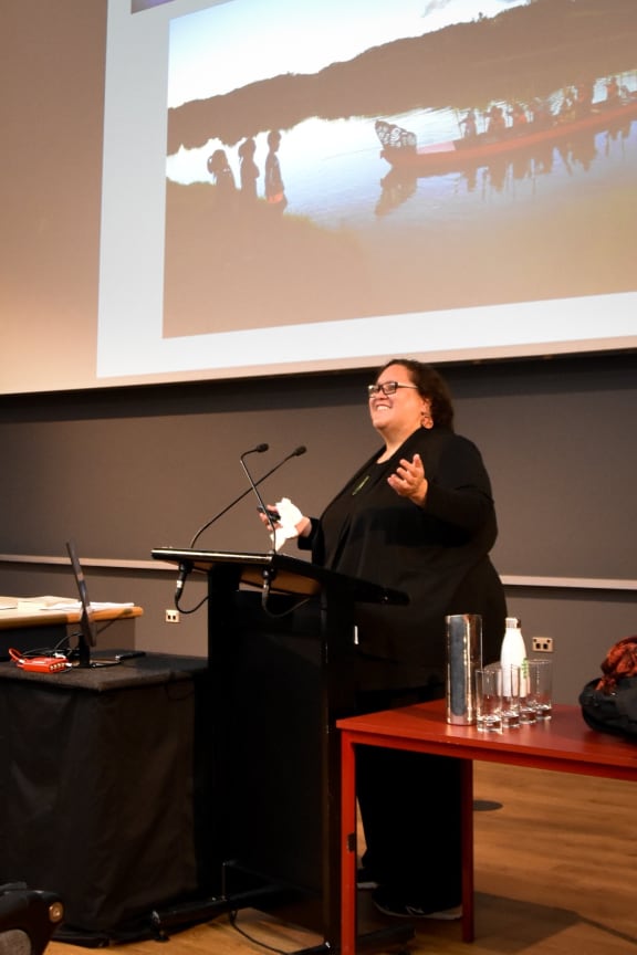 Dr Watene presenting at the Australasian Association of Bioethics and Health Law Conference held in Dunedin 2019