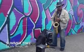 Dean Whaitiri busking