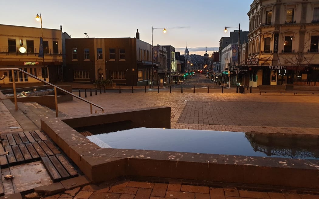 The view down Stuart Street from the Octagon