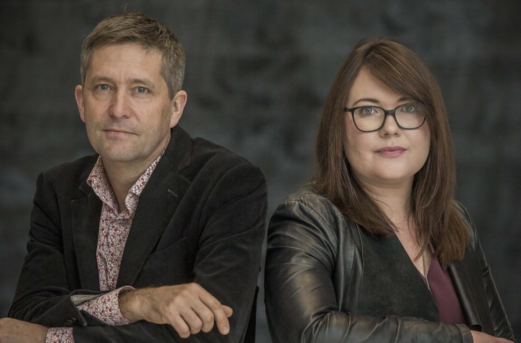 Amy Maas and Adam Dudding, the journalists behind RNZ and Stuff's latest podcast Gone Fishing.